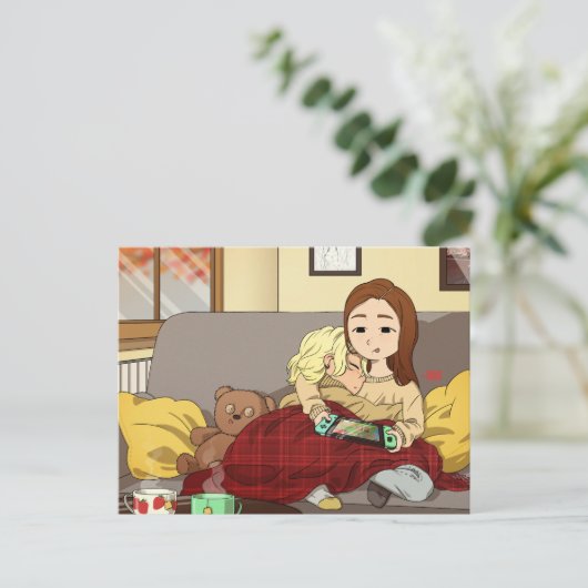 TWICE Myna & Chaeyoung Briefkaart Chibi version (Staand voorkant)