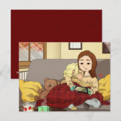 TWICE Myna & Chaeyoung Briefkaart Chibi version (Voorkant / Achterkant)