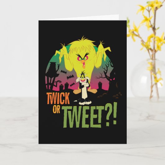 "Twick or Tweet" TWEETY™ & SYLVESTER™ Kaart (Gele Bloem)