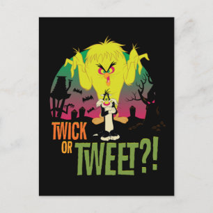 "Twick or Tweet" TWEETY™ & SYLVESTER™ Uitnodiging Briefkaart