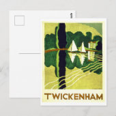  Twickenham Travel Poster Briefkaart (Voorkant / Achterkant)