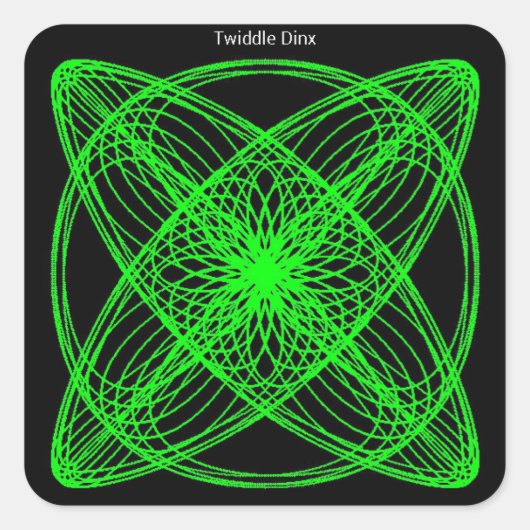 Twiddle #52 - 1,5" Vierkante Stickers - 20 per vel (Voorkant)