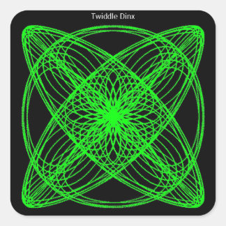 Twiddle #52 - 1,5" Vierkante Stickers - 20 per vel