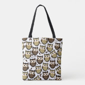 Twiet twiet! leuk uilpatroon. tote bag (Achterkant)