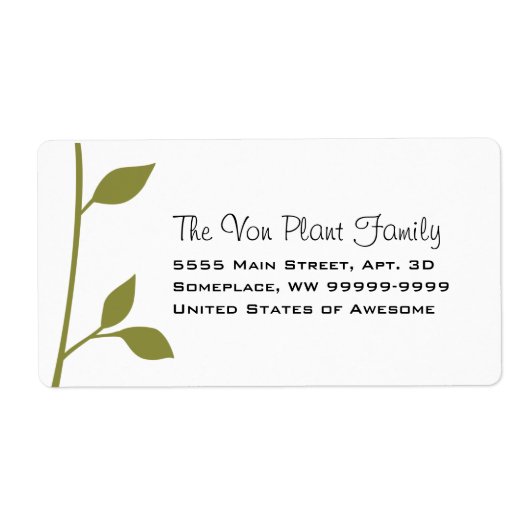 Twig and Leaf Etiket (Voorkant)