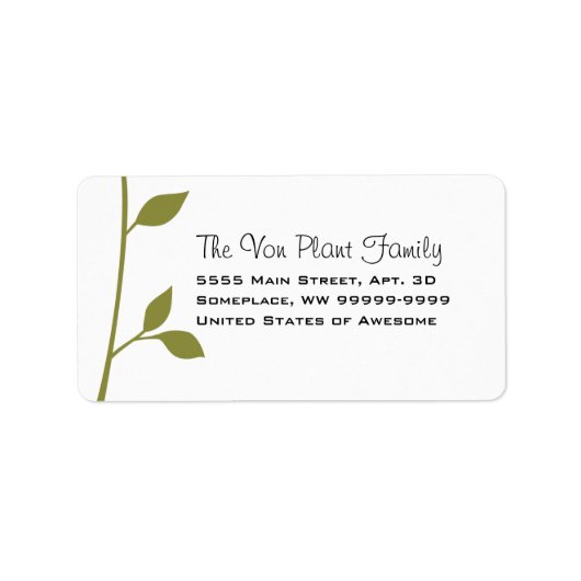 Twig and Leaf Etiket (Voorkant)