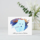 *~* Twig AP18 - Sneeuwvos witte vos Arctic Polar Briefkaart (Staand voorkant)