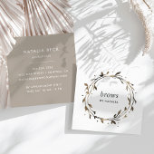 Twig Botanical Wreath Vierkante Visitekaartje