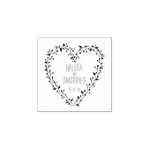 Twig en Berry Hartkrans | Bruiloft Rubberstempel (Afrduk)