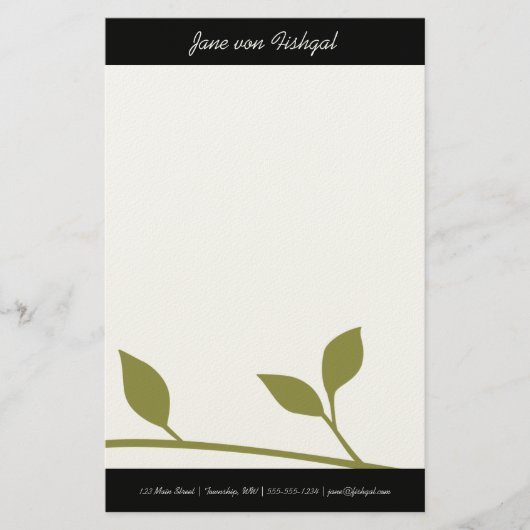 Twig en Blad Briefpapier (Voorkant)