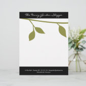 Twig en blad gepersonaliseerd briefhoofd (Staand voorkant)