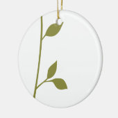Twig en blad keramisch ornament (Links)