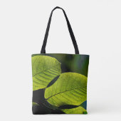 Twig leaf groene looienaderen tote bag (Achterkant)