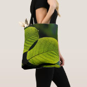 Twig leaf groene looienaderen tote bag (Dichtbij)