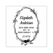 Twig Wreath Retouradres Mail Art Rubberstempel (Afrduk)