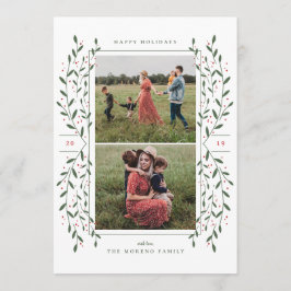 Twigs & Berries 2 Foto Kerstkaart Kaart