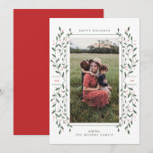 Twigs & Berries Holiday-fotokaart Feestdagenkaart (Voorkant / Achterkant)