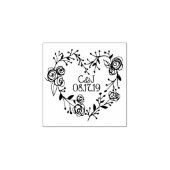 Twigs Bessen en Rozen Hartkrans | Bruiloft Rubberstempel (Afrduk)