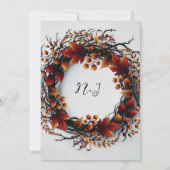 Twigs & Leaves Elegante Herfst Bloemen Herfst brui Kaart (Achterkant)