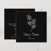 Twigs Wedding Monogram Invitation Design Kaart (Voorkant / Achterkant)