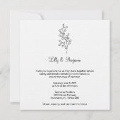 Twigs Wedding Monogram Invitation Design Kaart (Achterkant)