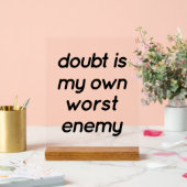 Twijfel acryl teken bord (Huwelijk)