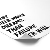 Twijfel doodt dromen Decor Print | Trendy Poster (Hoek)