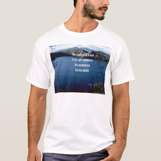 Twijfel en zelfvertrouwen t-shirt (Voorkant)
