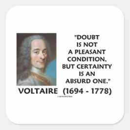 Twijfel niet aangename voorwaarde zekerheid Voltai Vierkante Sticker