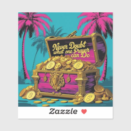 Twijfel nooit aan wat een gebed kan doen sticker (Vel)