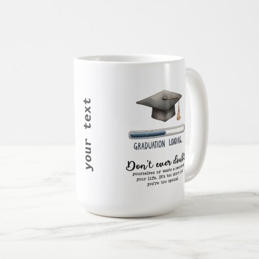 Twijfel nooit koffiemok (Voorkant rechts)