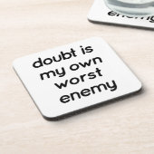 Twijfel Onderzetter van harde kunststof (Linkerzijde)