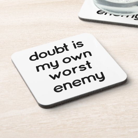 Twijfel Onderzetter van harde kunststof (Linkerzijde)