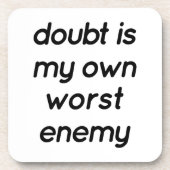 Twijfel Onderzetter van harde kunststof (Voorkant)