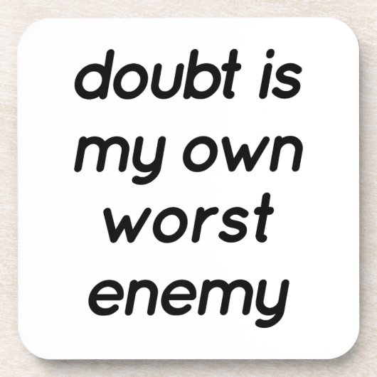 Twijfel Onderzetter van harde kunststof (Voorkant)