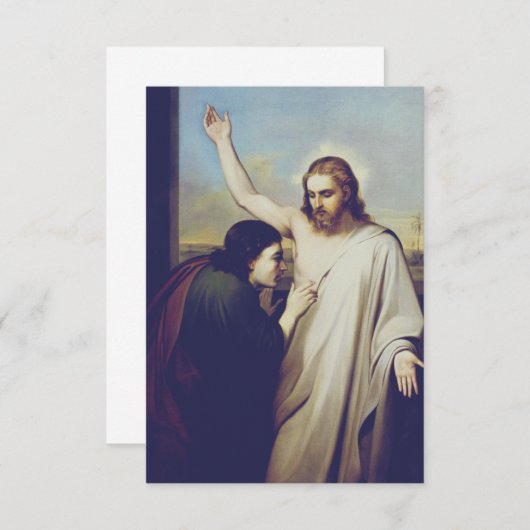 Twijfel over Sint Thomas door Silvestro Lega Bedankkaart (Voorkant / Achterkant)