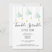 Twijfel Sprinkel Neutrale QR Code Baby Shower Kaart (Voorkant)