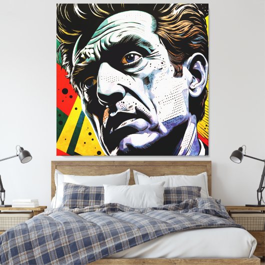 twijfelachtig canvas afdruk (Insitu (Slaapkamer))