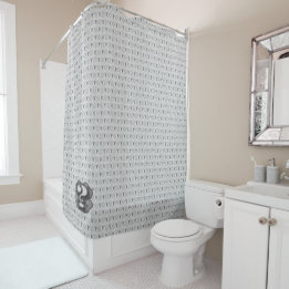 twijfelachtig Louis Vuitton stijl patroon Douchegordijn