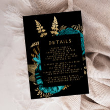 Twijfelachtige Donkere Bloemige Turquoise Gouden T