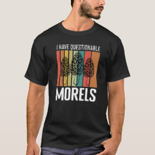 twijfelachtige morels Retro Wilde paddenstoel myco T-shirt