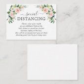 Twijfelachtige Roze Bloemen Baby Shower Details Informatiekaartje (Voorkant / Achterkant)