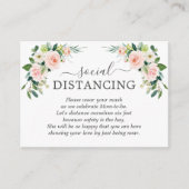 Twijfelachtige Roze Bloemen Baby Shower Details Informatiekaartje (Voorkant)