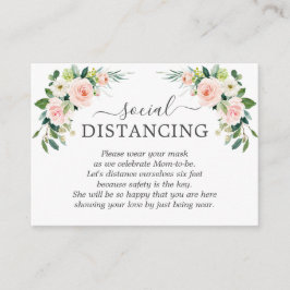 Twijfelachtige Roze Bloemen Baby Shower Details Informatiekaartje