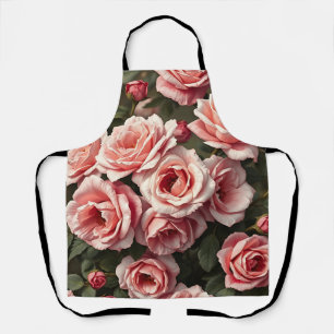 Twijfelachtige Roze Rozentuin Patroon Schort