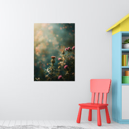 Twijfelachtige Wilde Distel Tuinfoto Kunstprint Poster