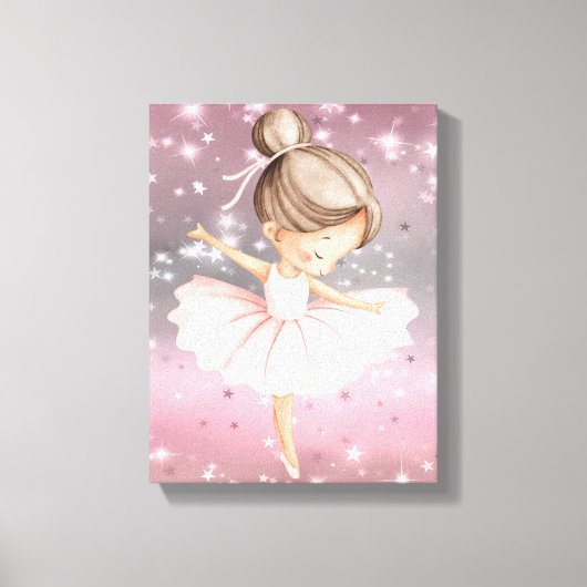 Twijfelende Ballerina Danser Canvas Afdruk (Voorkant)