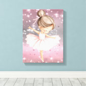 Twijfelende Ballerina Danser Canvas Afdruk (Insitu (Houten vloer))