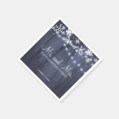 Twijfelende lichtjes sneeuwvlokken meneer en mevro servetten (Hoek)