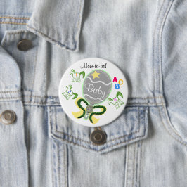 Twijfelende Moeder Gele Ster Paarden Rammelaar Bab Ronde Button 7,6 Cm